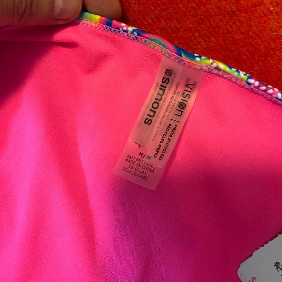 Vibrant abstract flowers double string cheeky bikini swimsuit bottom NWT - Picture 7 of 10